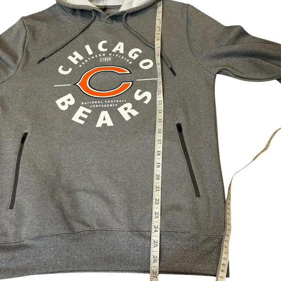 Chicago Bears Hoodie Mens Small Gray Fleece National Football Conference NFL Zip - Picture 5 of 9